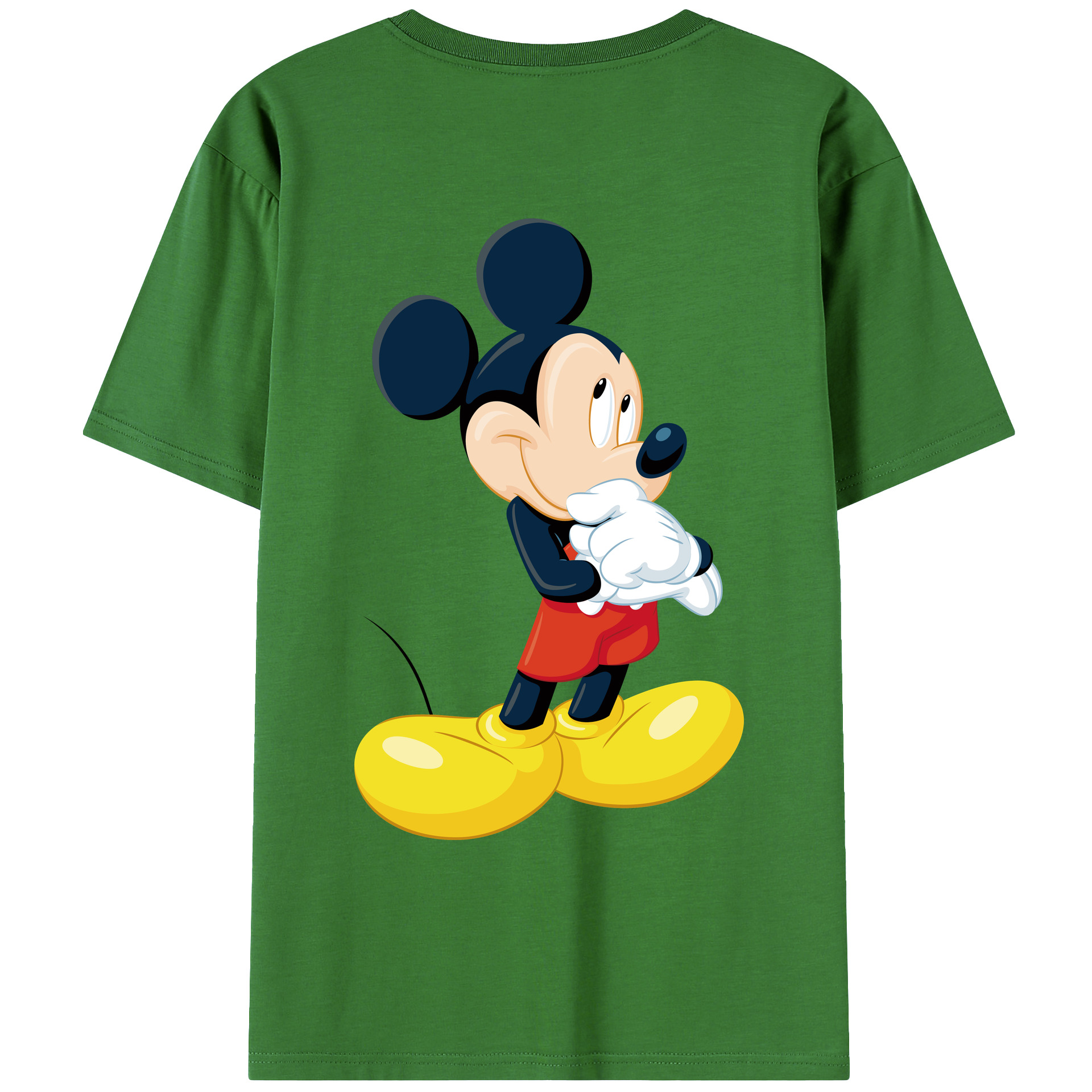 （画像用） ミッキーマウス Mickey Mouse レディース半袖Tシャツ(バックプリント)
